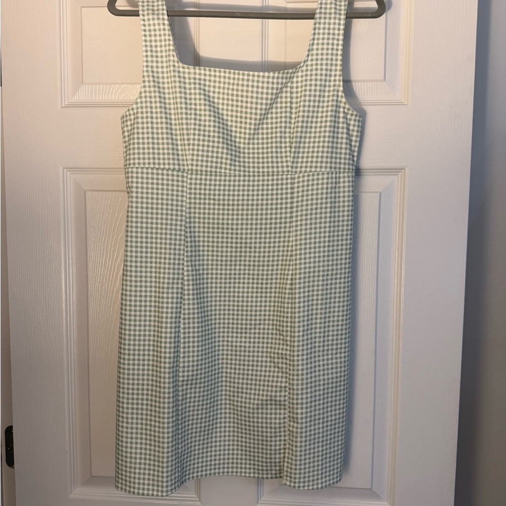 Lulu's Mint Gingham Midi Dress